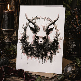 Cartão De Festividades Natal do Baphomet Gótico Oculto Bebê