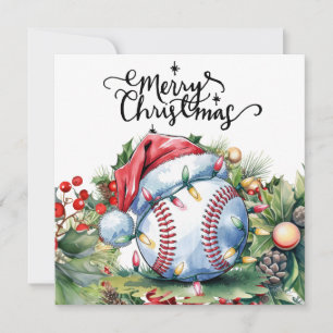 Cartão De Festividades Natal do Baseball