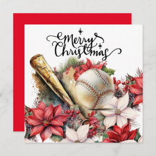 Cartão De Festividades Natal do Baseball
