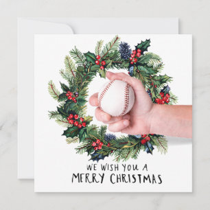 Cartão De Festividades Natal do Baseball