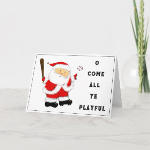 Cartão De Festividades Natal do Baseball