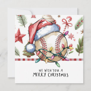 Cartão De Festividades Natal do Baseball