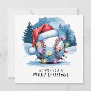Cartão De Festividades Natal do Baseball