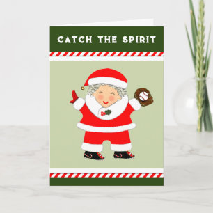 Cartão De Festividades Natal do Baseball