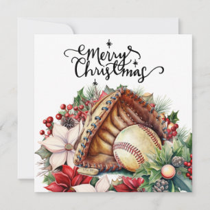 Cartão De Festividades Natal do Baseball