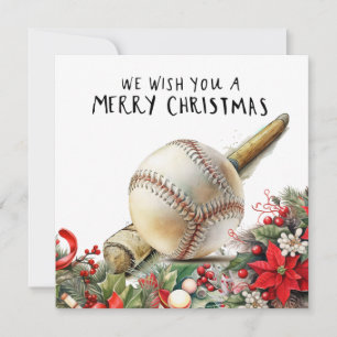 Cartão De Festividades Natal do Baseball