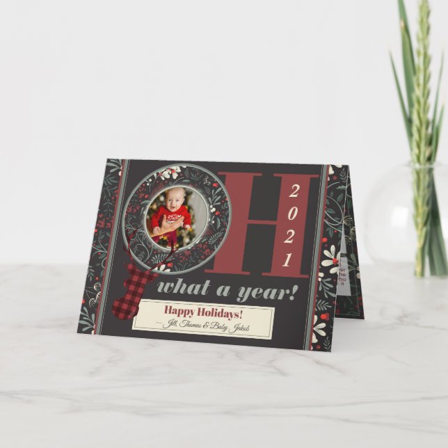 Cartão De Festividades Natal do Bingo de Quarentena Engraçado 2021 (Frente)