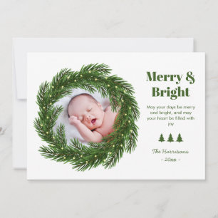 Cartão De Festividades Natal do Círculo de Árvore feliz e Brilhante