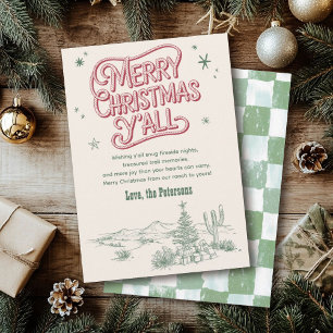 Cartão De Festividades Natal do Cowboy Ocidental Feliz Natal Y