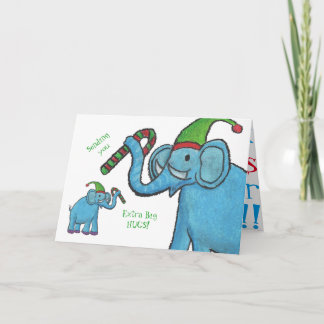 Cartão De Festividades Natal do elefante