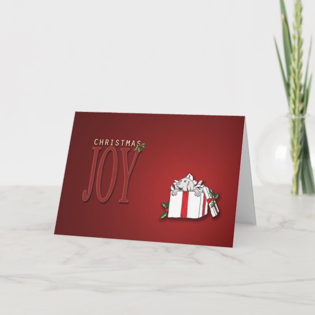 Cartão De Festividades Natal do filhote de cachorro de Weimaraner (Frente)