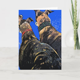 Cartão De Festividades Natal do galgo