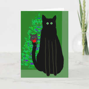 Cartão De Festividades Natal do Gato e do Rato
