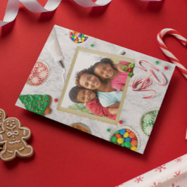 Cartão De Festividades Natal do Gingerbread Decorando Foto