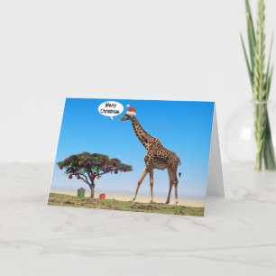 Cartão De Festividades Natal do girafa