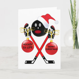 Cartão De Festividades Natal do hóquei