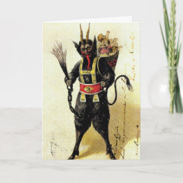 Cartão De Festividades Natal do Krampus Assusty Demon Holiday