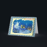 Cartão De Festividades Natal do russo do vintage, papai noel fantasma<br><div class="desc">Natal do russo do vintage,  papai noel fantasma</div>