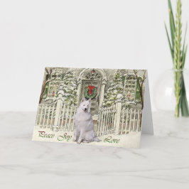 Cartão De Festividades Natal do Samoyed