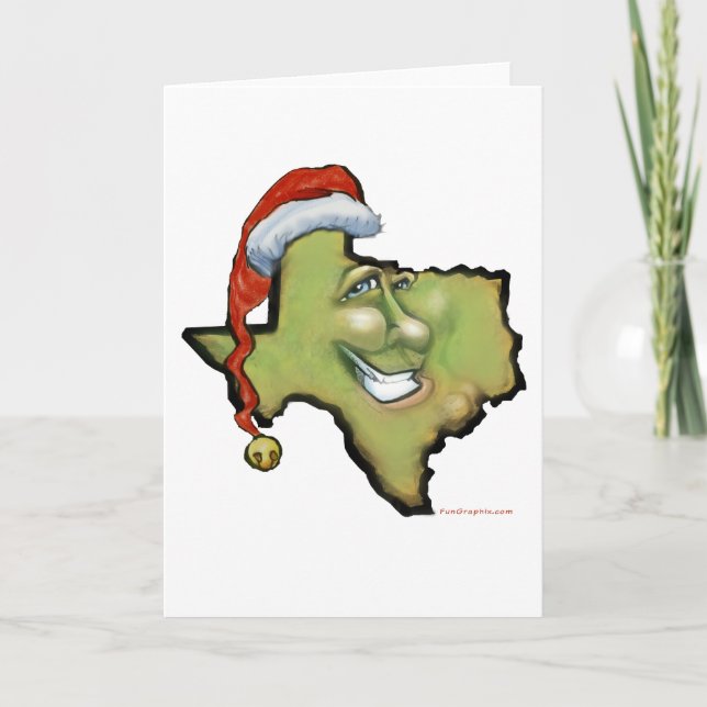 Cartão De Festividades Natal do Texas (Frente)
