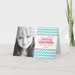 Cartão De Festividades Natal dobrado do feriado de Chevron elogio anca