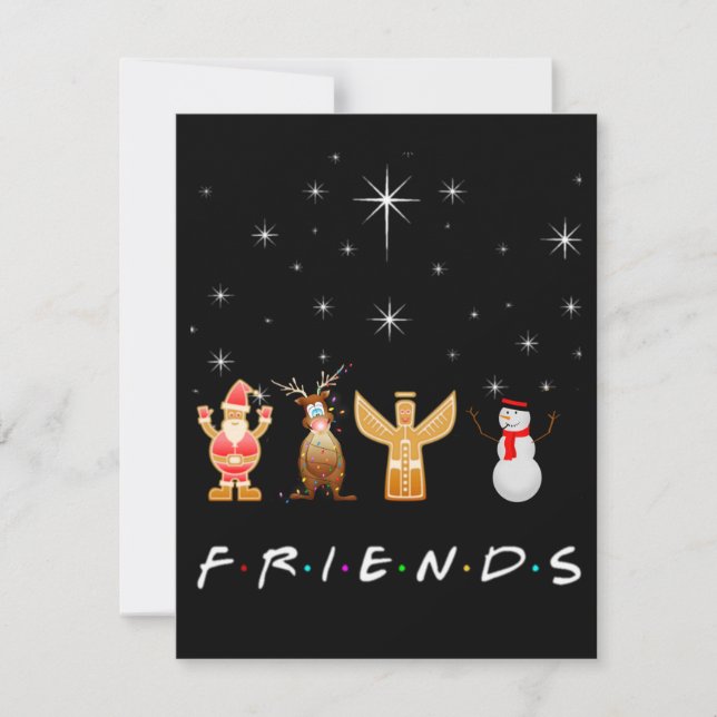Cartão De Festividades Natal dos Amigos (Frente)