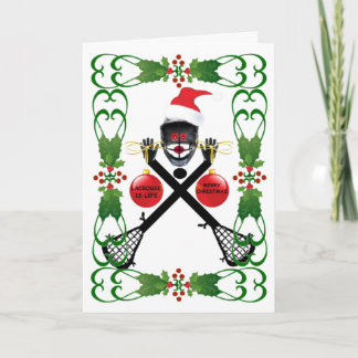 Cartão De Festividades Natal dos desenhos animados do Lacrosse