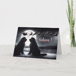 Cartão De Festividades Natal dos Newfs e Papais noeis