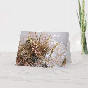 Cartão De Festividades Natal Dourado festivo