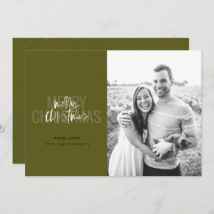 Cartão De Festividades Natal duplo moderno em Evergreen Invitat
