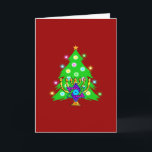 Cartão De Festividades Natal e Hanukkah junto<br><div class="desc">Natal e Hanukkah em presentes para as famílias inter-religiosos que comemoram a alegria do Natal e a beleza de Chanukah. Caracterizar a árvore e o menorah do Xmas com a estrela de David judaica cercada em o feriado apresenta em cartões, em porte postal, em ideias do presente e em roupa...</div>