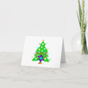Cartão De Festividades Natal e Hanukkah Juntos