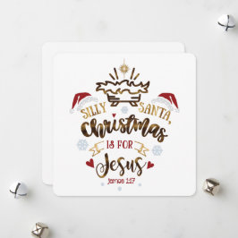Cartão De Festividades NATAL É PARA JESUS Christian Kid