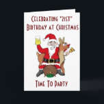 Cartão De Festividades NATAL E SUA **aniversário de 21 anos** HORA DE FES<br><div class="desc">SE VOCÊ TIVER UM AMIGO OU MEMBRO DA FAMÍLIA CELEBRANDO O ***aniversário de 21 anos NO NATAL**** ENTÃO ESTE CARTÃO É CERTO DE SER UM "BATE" COM ELE OU COM ELA!!!!! OBRIGADO QUE OS PAPAIS NOEIS ESTEJAM DIZENDO: "ELE REALMENTE DESEJA QUE ELE POSSA FESTAR COM VOCÊ TAMBÉM!"</div>