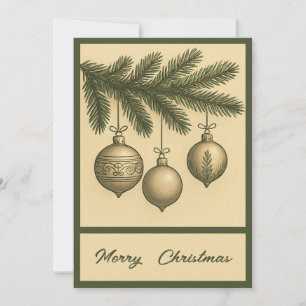 Cartão De Festividades Natal elegante para a Trendência Simples Retro