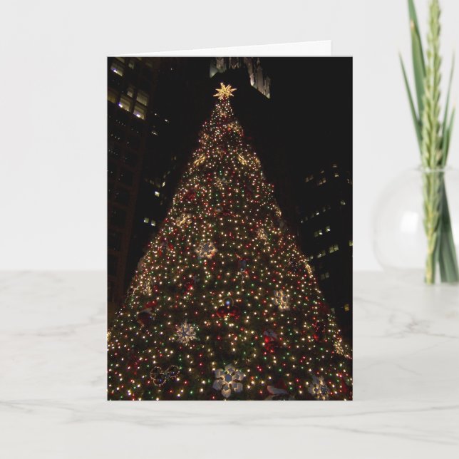 Cartão De Festividades Natal em Daley Plaza Chicago (Frente)