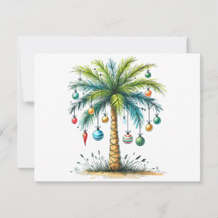Cartão De Festividades Natal Em Dezembro Natal Tropical De Praia
