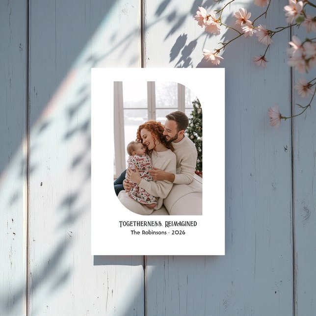 Cartão De Festividades Natal em Família Reimaginado Foto de Natal (Togetherness Reimagined Family Photo Christmas Holiday Card)