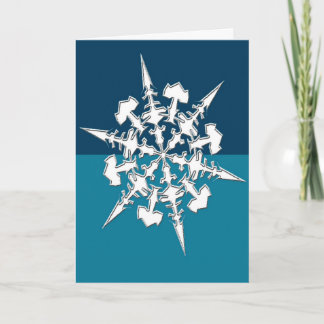 Cartão De Festividades Natal em Floco de Neve Design Natal