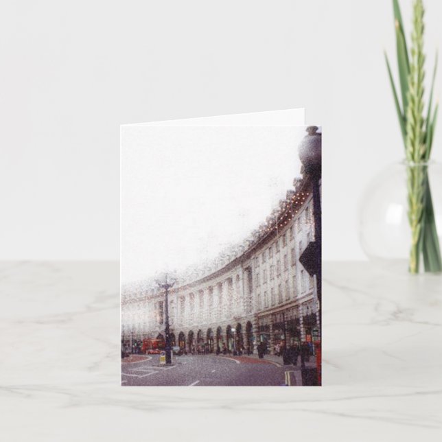 Cartão De Festividades Natal em Londres (Frente)