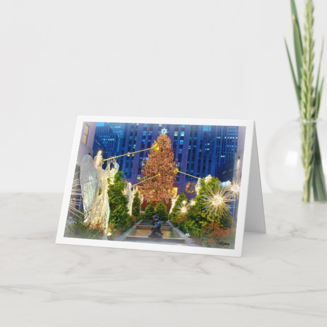 Cartão De Festividades Natal em New York (Frente)