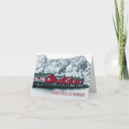 Cartão De Festividades Natal em Noruega, ilhas de Lofoten