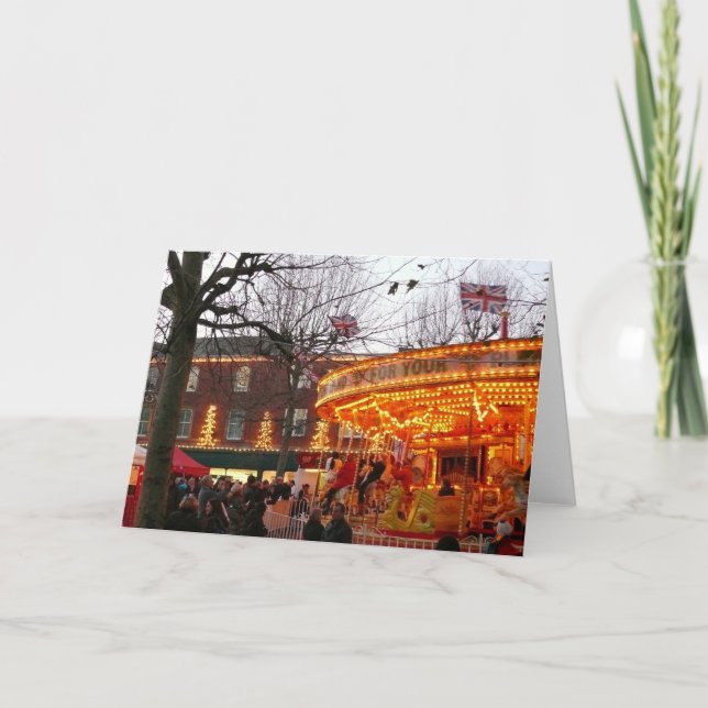 Cartão De Festividades Natal em York (Frente)