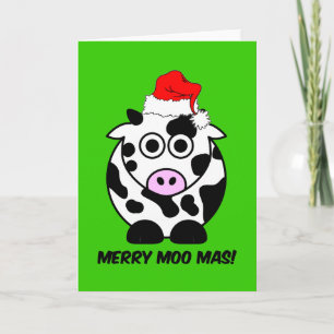 Cartão De Festividades Natal engraçado da vaca