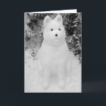 Cartão De Festividades Natal engraçado do boneco de neve do cão da neve<br><div class="desc">Este boneco de neve de vista engraçado de akita da neve foi construído imediatamente depois do Natal na neve grossa de dezembro. A neve akita tem uma expressão engraçada em sua cara, mas… Eu penso que qualquer um olharia como faz se se têm sentado na neve fria por horas. Esta...</div>