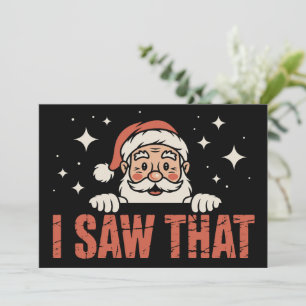 Cartão De Festividades Natal engraçado que eu vi que Papai Noel Xmas