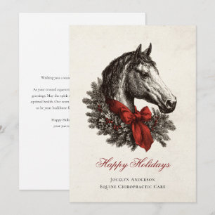 Cartão De Festividades Natal Equestre Empresarial Corporativo de Natal