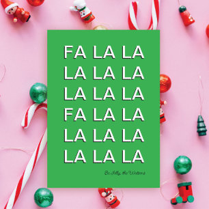 CARTÃO DE FESTIVIDADES NATAL FA LA LA