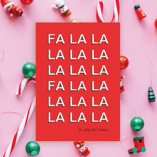 CARTÃO DE FESTIVIDADES NATAL FA LA LA