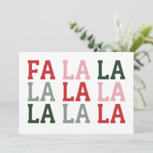 Cartão De Festividades Natal Fa La La La La Feriado Xmas Engraçado